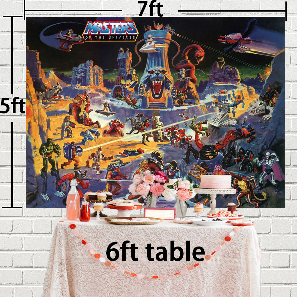 He Man Party Supplies Backdrop Banner Poster Photography Vinyl 7x5ft gallery