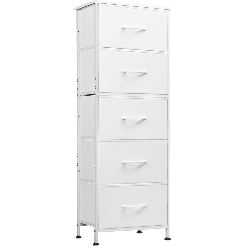 5 Drawer Tall Storage Dresser Multifunction Compact Organizer Furniture Unit New gallery