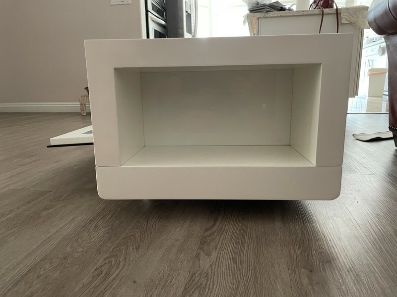 Black And White TV stand, High Gloss, 79 1/2 by 19 inches gallery