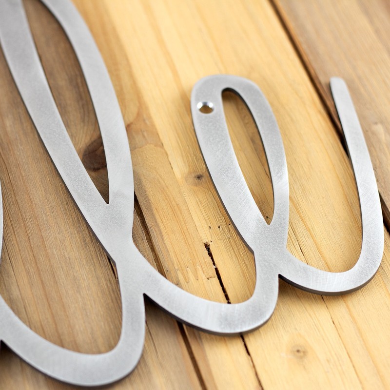 Personalized Script Metal First or Last Name Word Wall Art, Custom Newborn Baby gallery