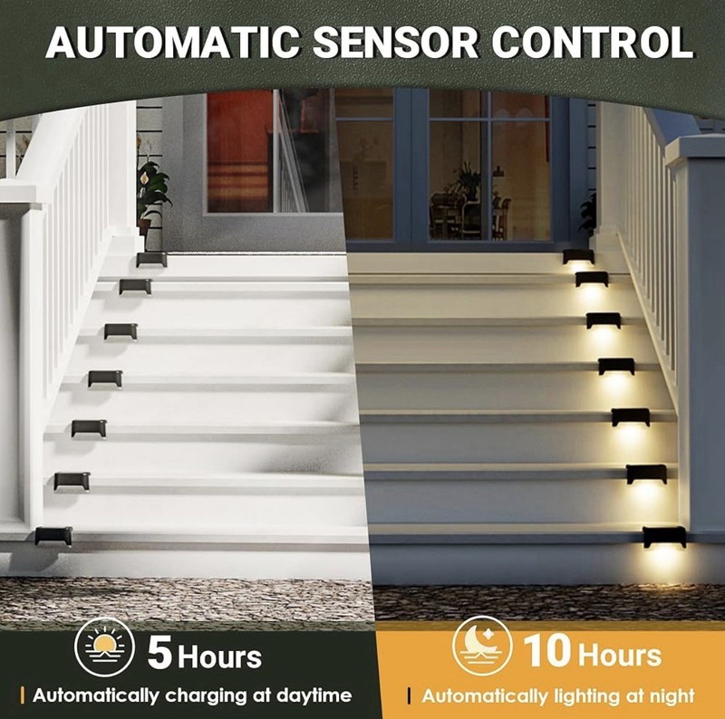 32 Solar Deck Lights Outdoor Waterproof LED Deck Stair Fence Lights gallery