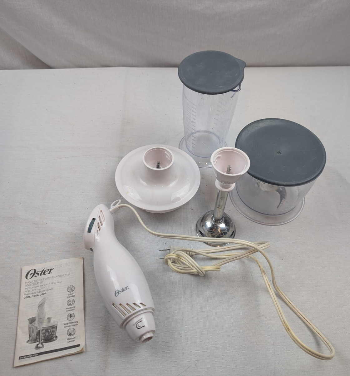 Oster Immersion Hand Blender With Chopper Measuring Cup Instruction Manual #2605 gallery