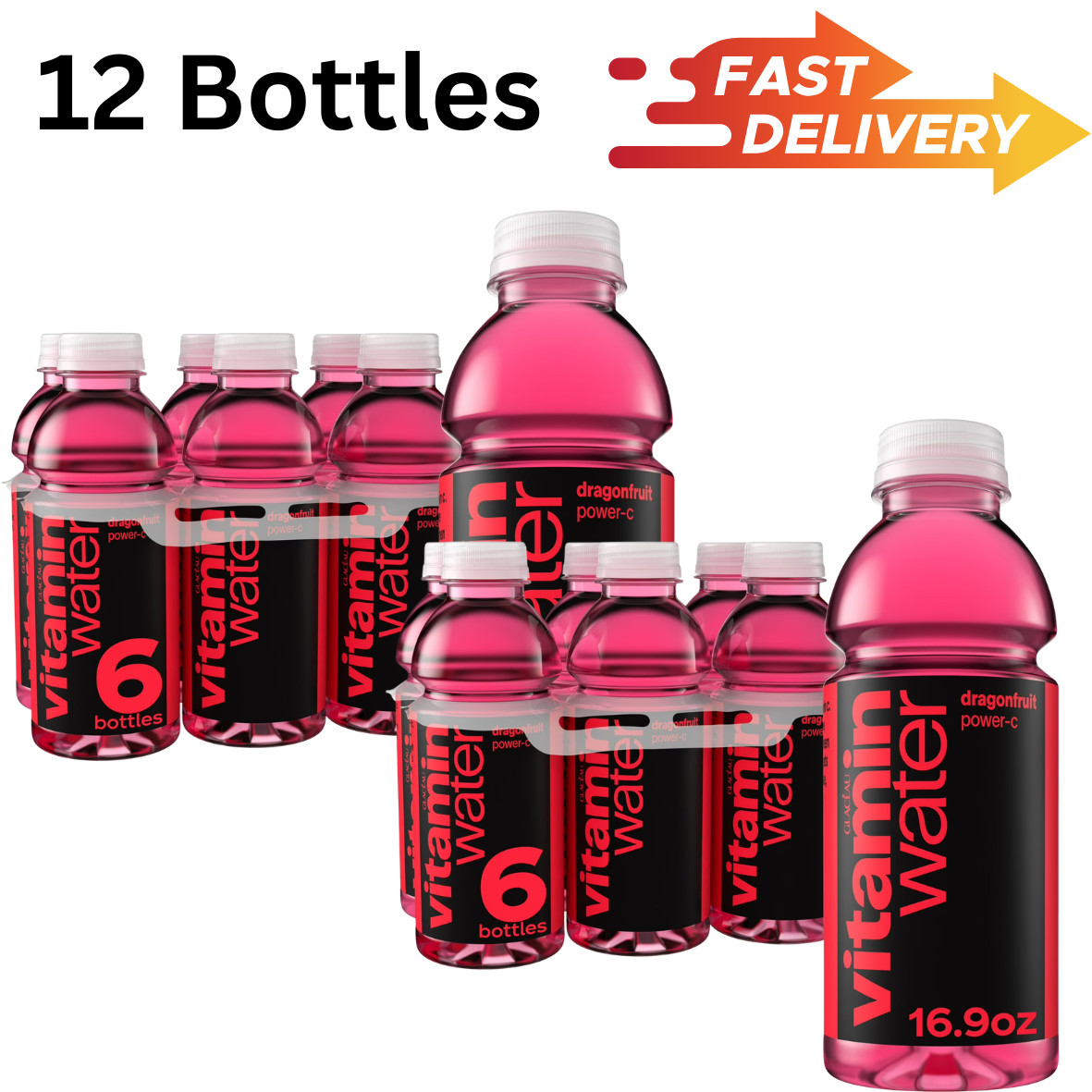 vitaminwater Power-C Dragonfruit Flavored Water Beverage, 16.9 fl oz, 12 Pack gallery