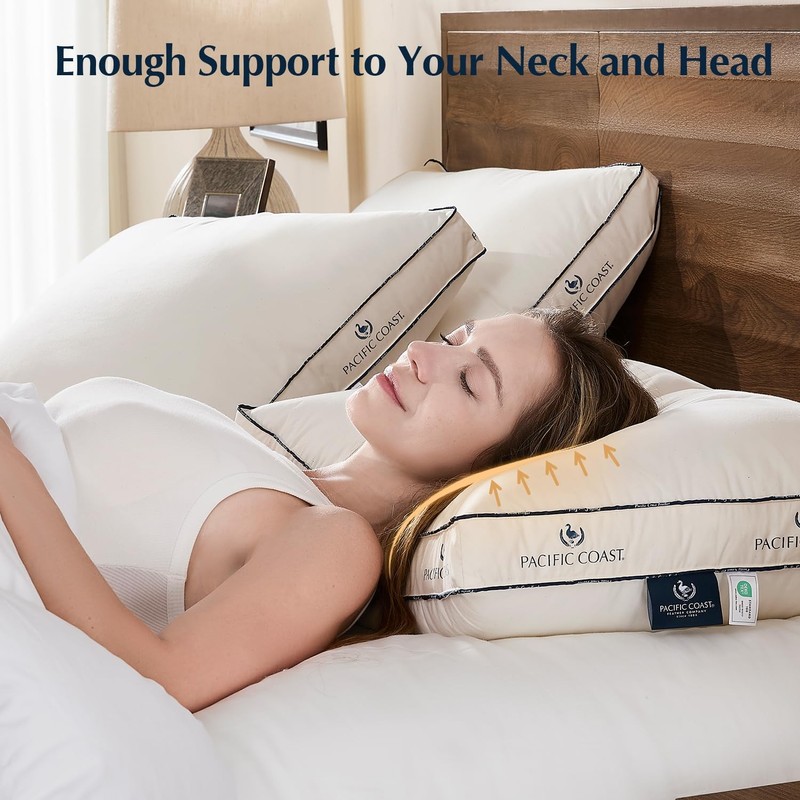 Pacific Coast Goose Feather And Down Bed Pillows For Side And Back Sleepers gallery