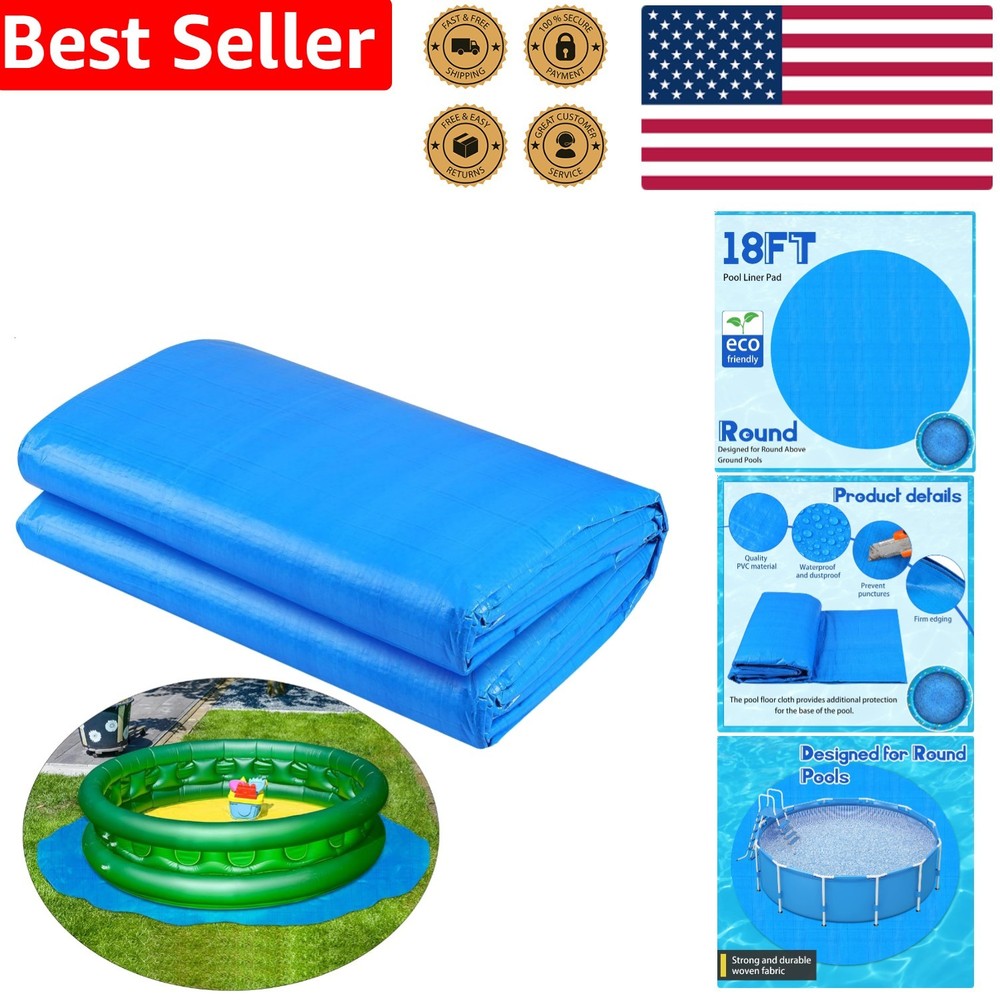 Durable 18 Ft Pool Ground Cloth Extends Life Waterproof Underlayment Protection