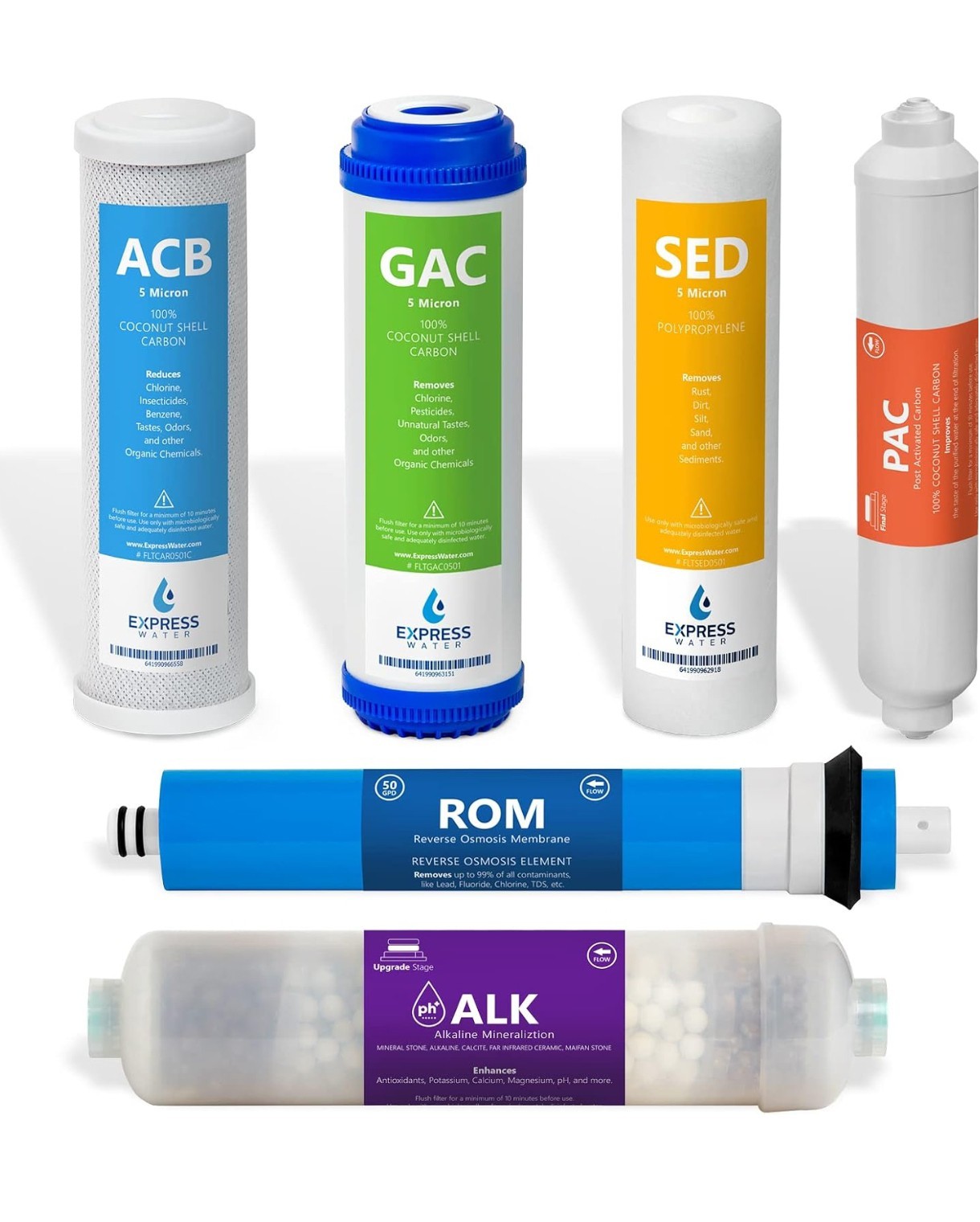 Express Water – 6 Months Alkaline Reverse Osmosis System Replacement Filter Set gallery