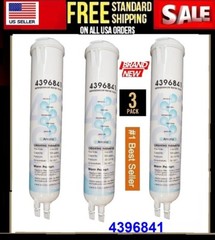 3 Pack Refrigerator Water Replacement Filter EDR3RXD1 9083 4396841 4396710