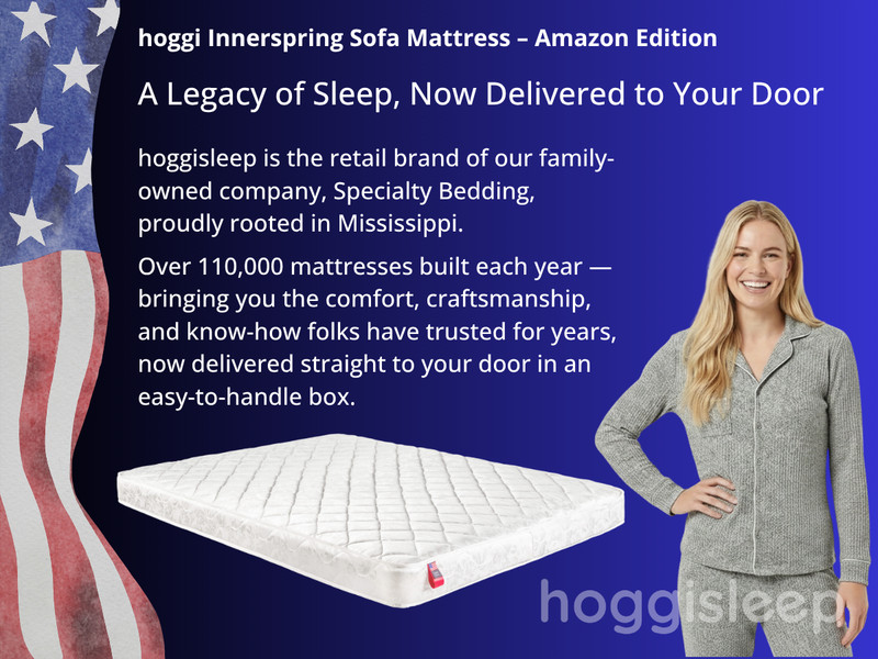 5" Sleeper Sofa Innerspring Mattress - Sizes: Queen, Full, Three-Quarter, Single gallery