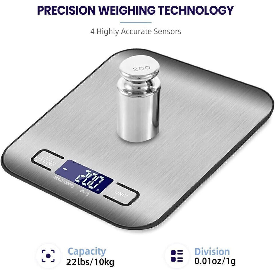 10KG Food Kitchen Scale, Digital Grams & Ounces for Weight Loss, Baking, Cooking gallery