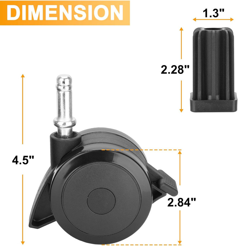 70360 Locking Caster Wheels w Insert for Weber Genesis 300 Grill 310 320 330 420 gallery