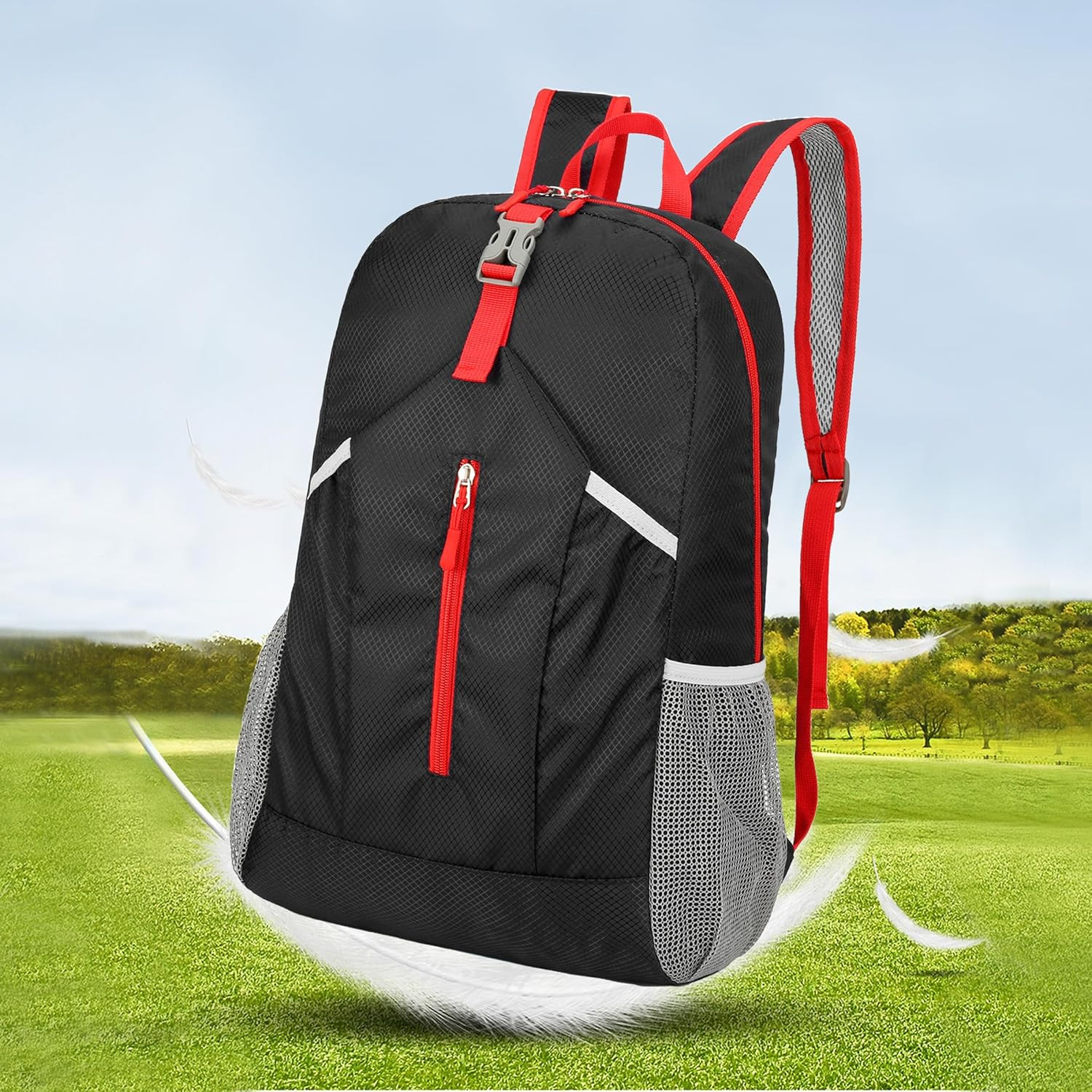 25L Foldable Hiking Backpack Lightweight Packable Basic-Daypack Collapsible Bag 5
