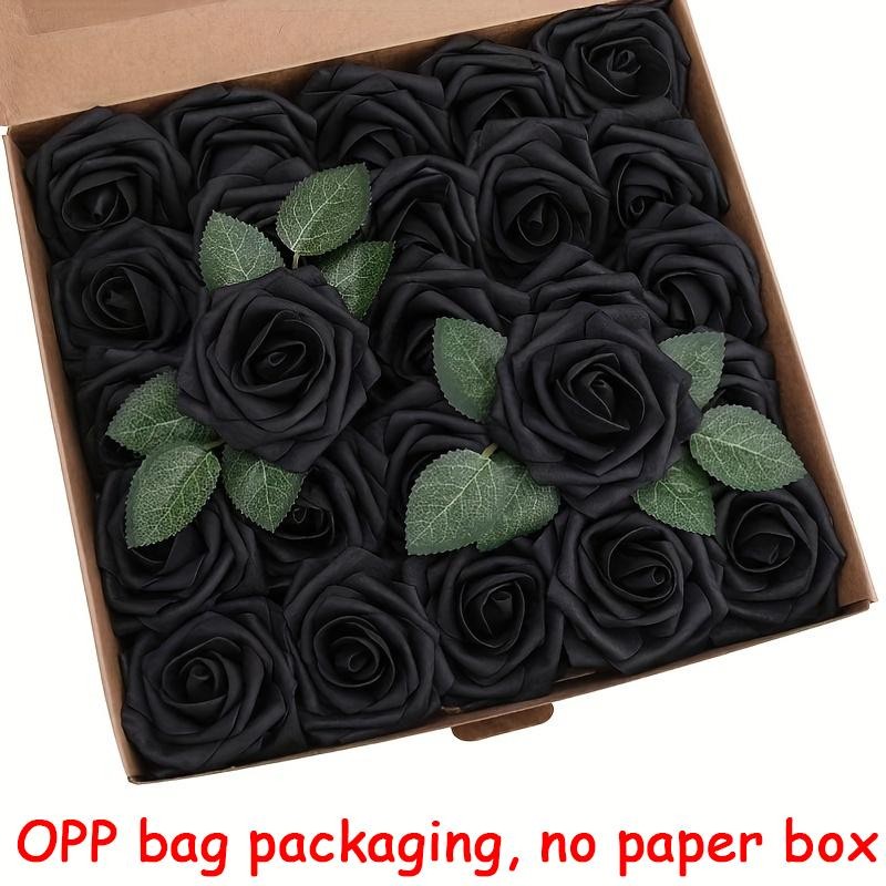 25pcs Artificial Flowers, Fake Flowers Roses W/stem For DIY Wedding Bouquets Cen gallery