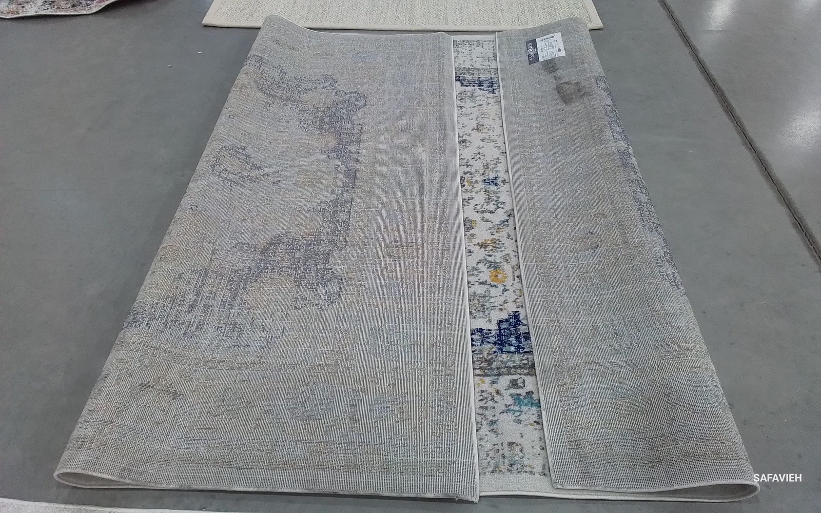 IVORY / BLUE 6'-7" x 9'-0" Back Stain Rug, Reduced Price 1172797139 EVK220C-6 gallery