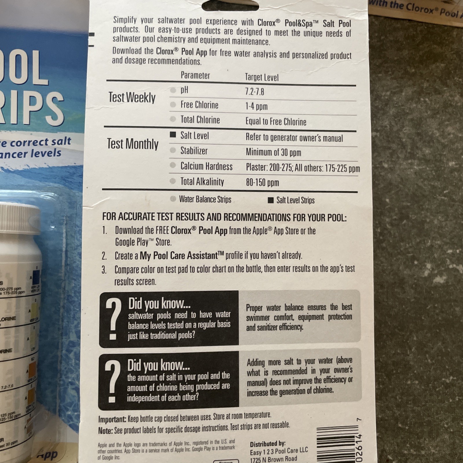5 Packs Clorox Pool & Spa Salt Test Strips 04/2025 Lot gallery