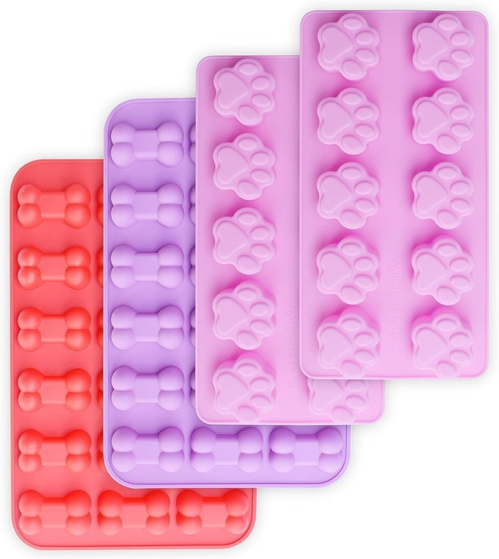Fun Pet Treat Makers - 4PCS Silicone Molds for Dogs - BPA Free & Non-Stick gallery
