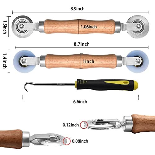 3 Pcs Screen Tool, Window Screen Spline Roller Tool ,Mesh Screen Door Repair Kit gallery