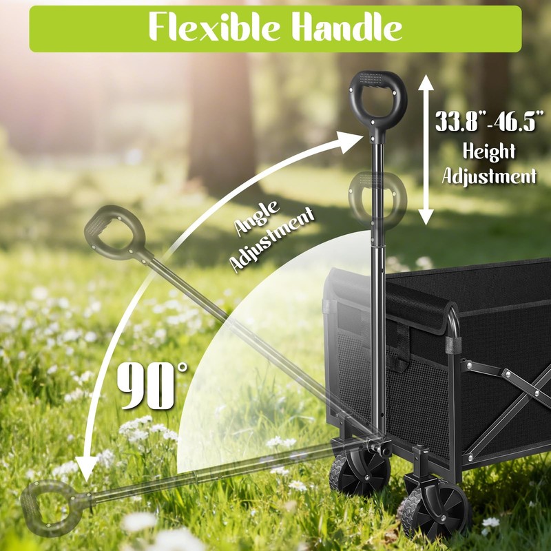 New Wagons Carts Foldable Collapsible Wagon with Wheels, Folding carts for Camp gallery