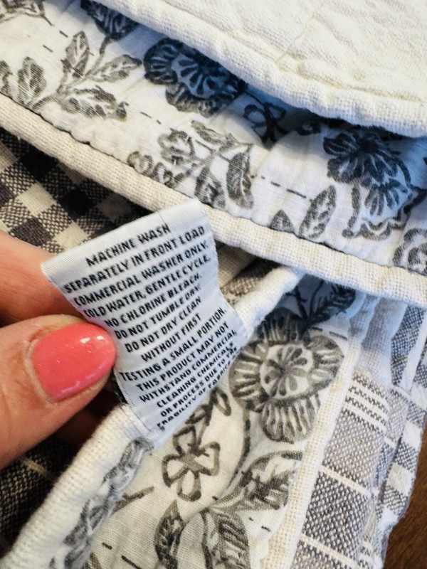Piper Classics Gray White Patchwork ALL COTTON Throw 56" x 48" Farmhouse HTF gallery