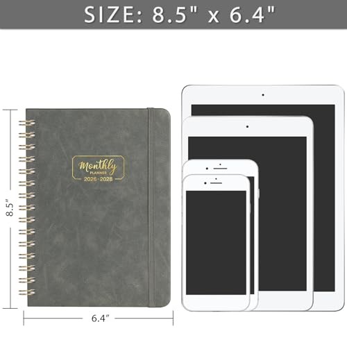 Monthly Planner 2026-2028 - 3 Year Monthly Planner from Jan. 2025 to Dec. Grey gallery