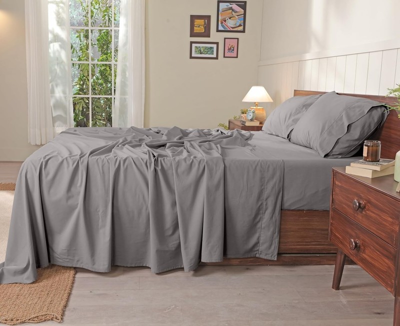 RUVANTI 100% Cotton Sheets – Soft Peached Percale, Lightweight & Breathable Cool gallery