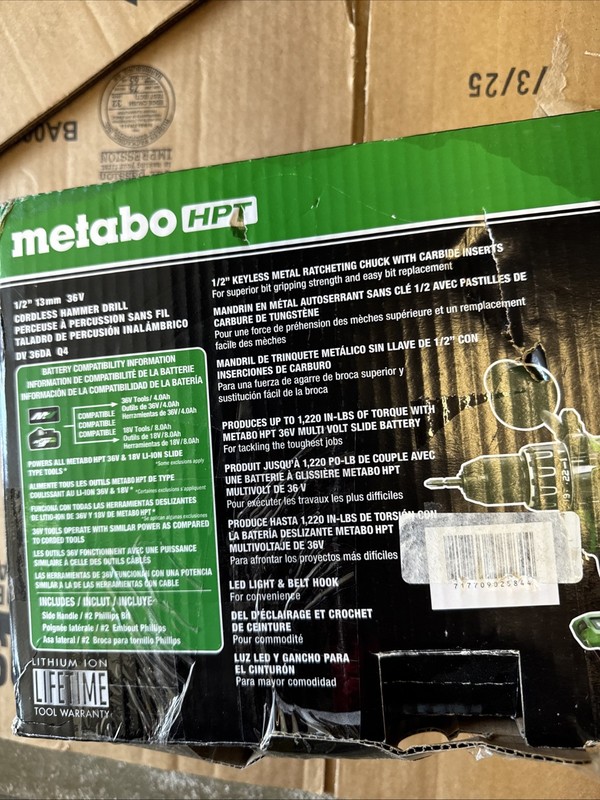 Metabo HPT MultiVolt 1/2-in 36-volt Variable Speed Brushless Hybrid Capable Cord gallery