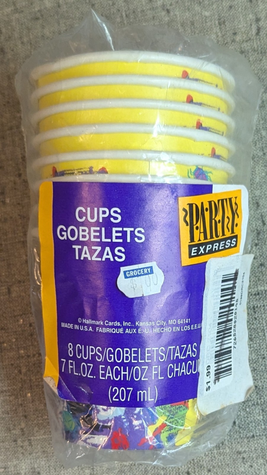 Goosebumps 1995 New Party Express Hallmark Cups 7oz 8 Pack Halloween Birthday gallery