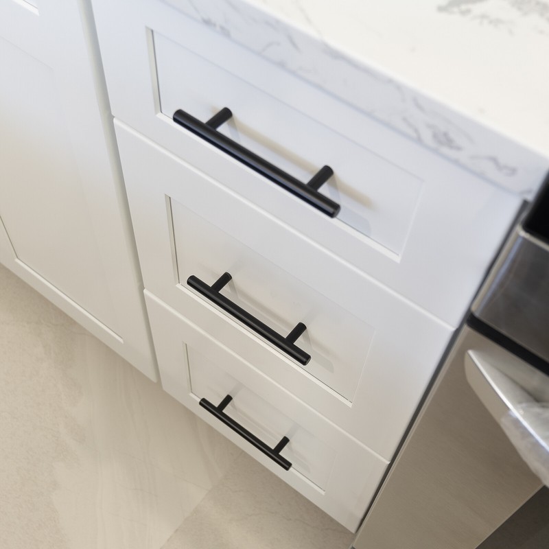 Matte Black Modern Cabinet Handles Pulls Kitchen Drawer Stainless Steel Hardware gallery
