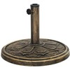 Outsunny Bronze Patio Umbrella Base, 26 lbs Resin Outdoor Umbrella Stand gallery