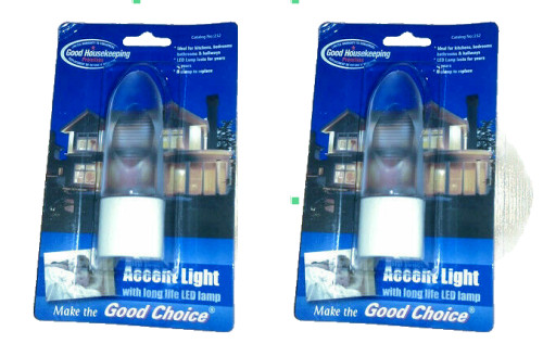 (2) Night Light LED Security Hallway Bedroom Kitchen Accent Long Life 1 gallery