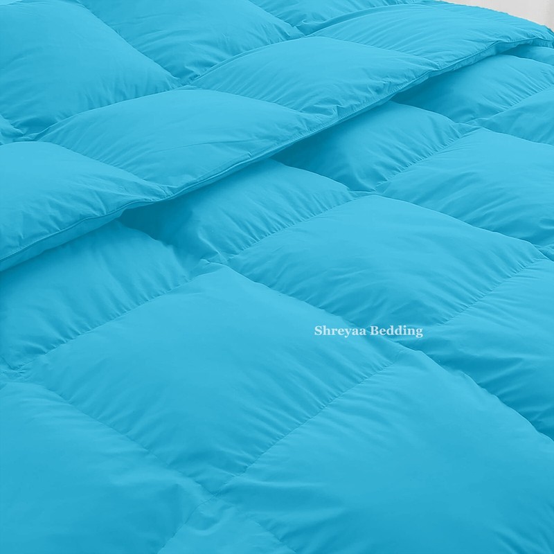 Aqua Blue Solid Down Alternative Comforter OR Sets 1000 TC Egyptian Cotton gallery