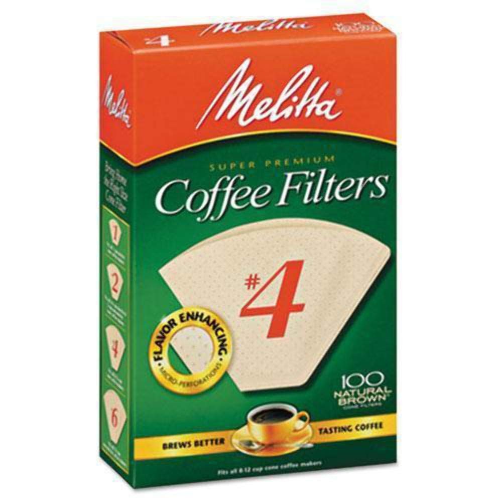 Melitta 4 Cone Coffee Filters, Unbleached Natural Brown, 100 Total Filters gallery