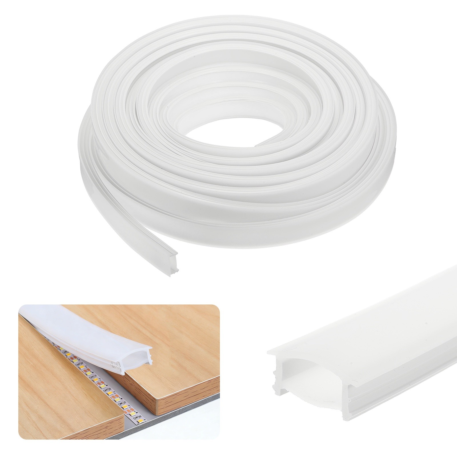 32.8ft/10m LED Diffuser Channel, 20x10mm Silicone LED Channel System gallery