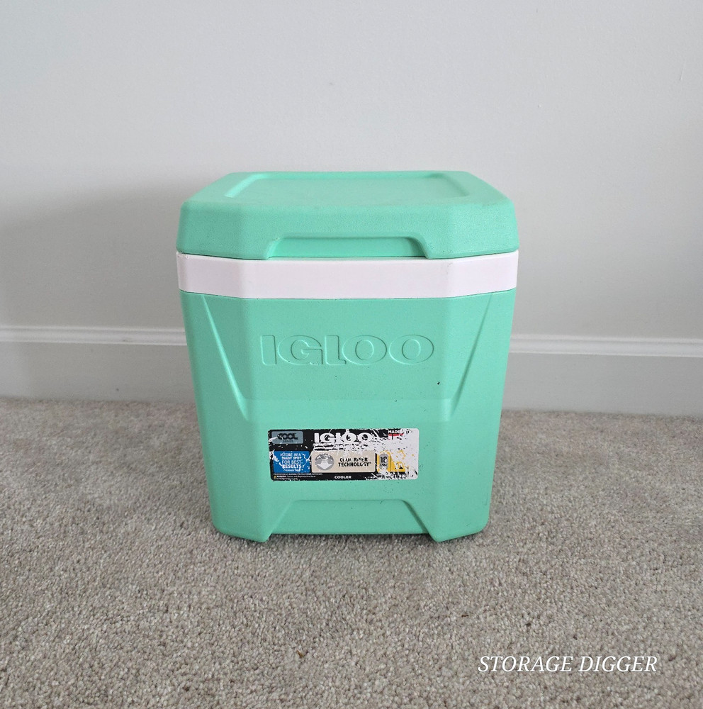 Igloo Cool 12 Quart Mint White Cooler Box, Easy Carry Handle, 18 Cans Capacity
