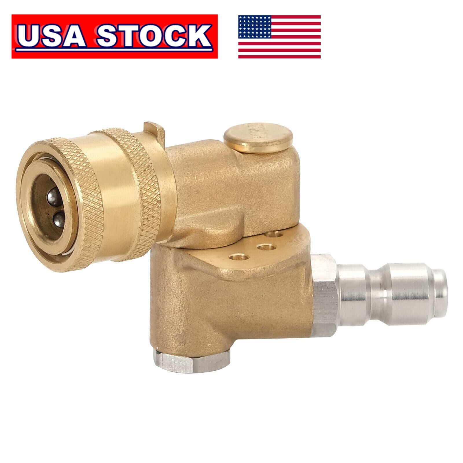 Pivoting Coupler for Pressure Washer Spray Nozzle, Gutter Cleaner Attachment for gallery