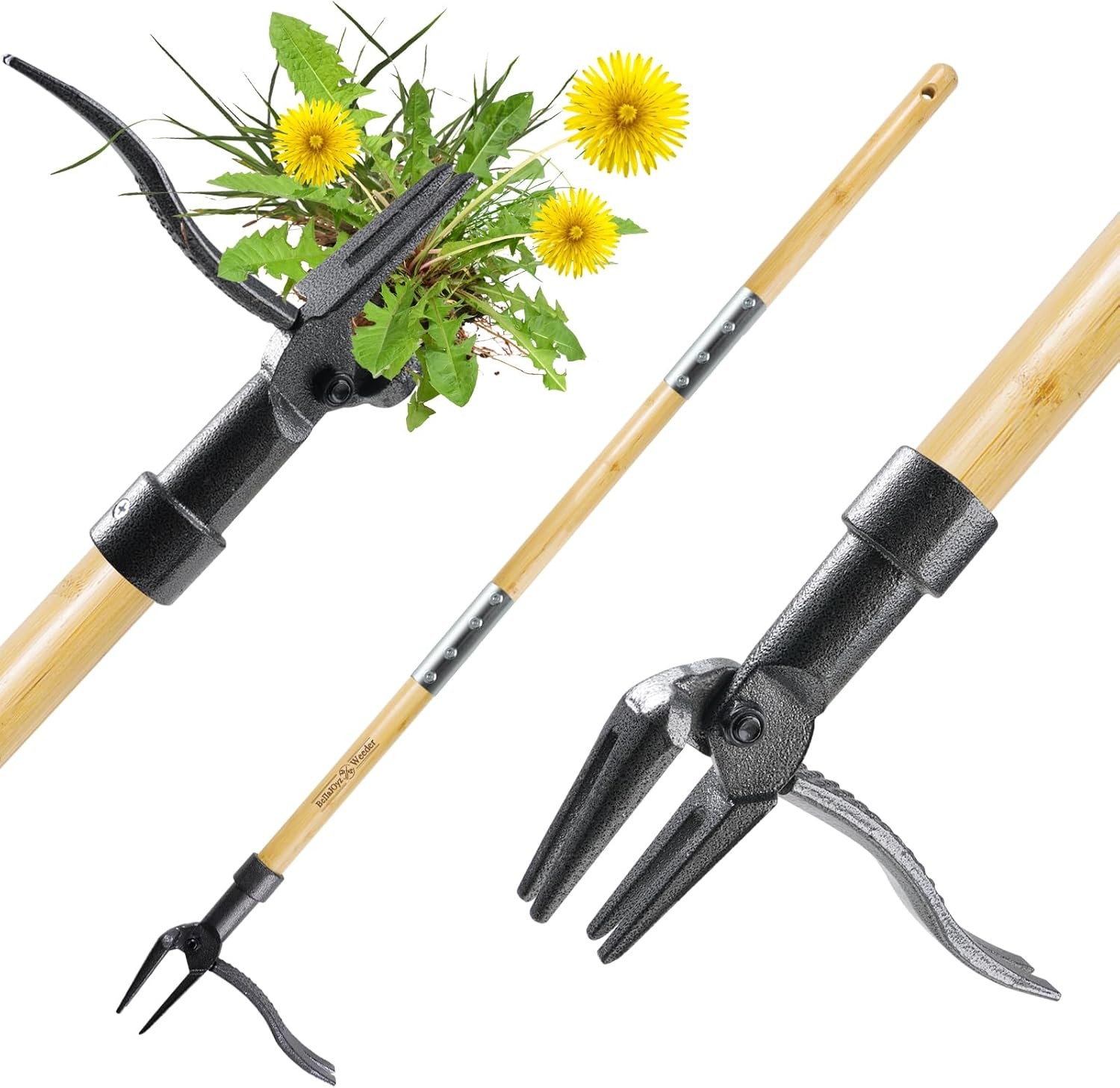 Weeder - The Original Stand Up Puller Tool Made with Long Handle Real Bamboo gallery