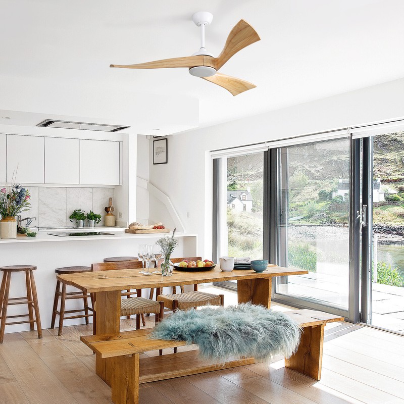 52in Low Noise Ceiling Fan without Light Quiet DC Motor/Remote Control/ CFN 4700 gallery