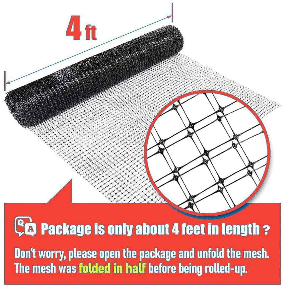 7 ft. x 100 ft. Black Polypropylene Deer Fence Plastic with UV Protection gallery