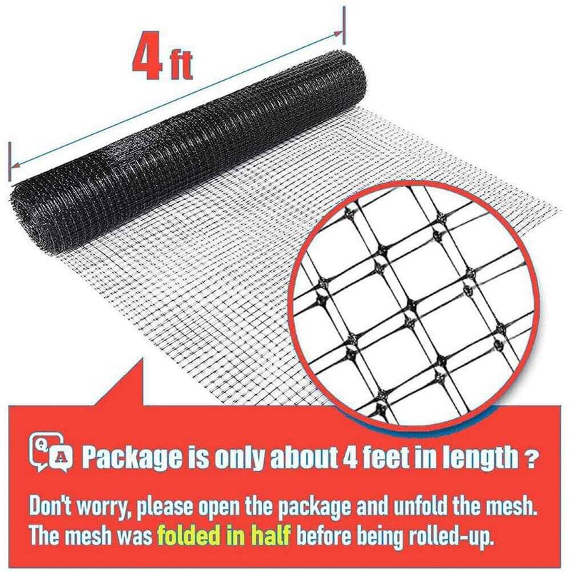 7 ft. x 100 ft. Black Polypropylene Deer Fence Plastic with UV Protection gallery