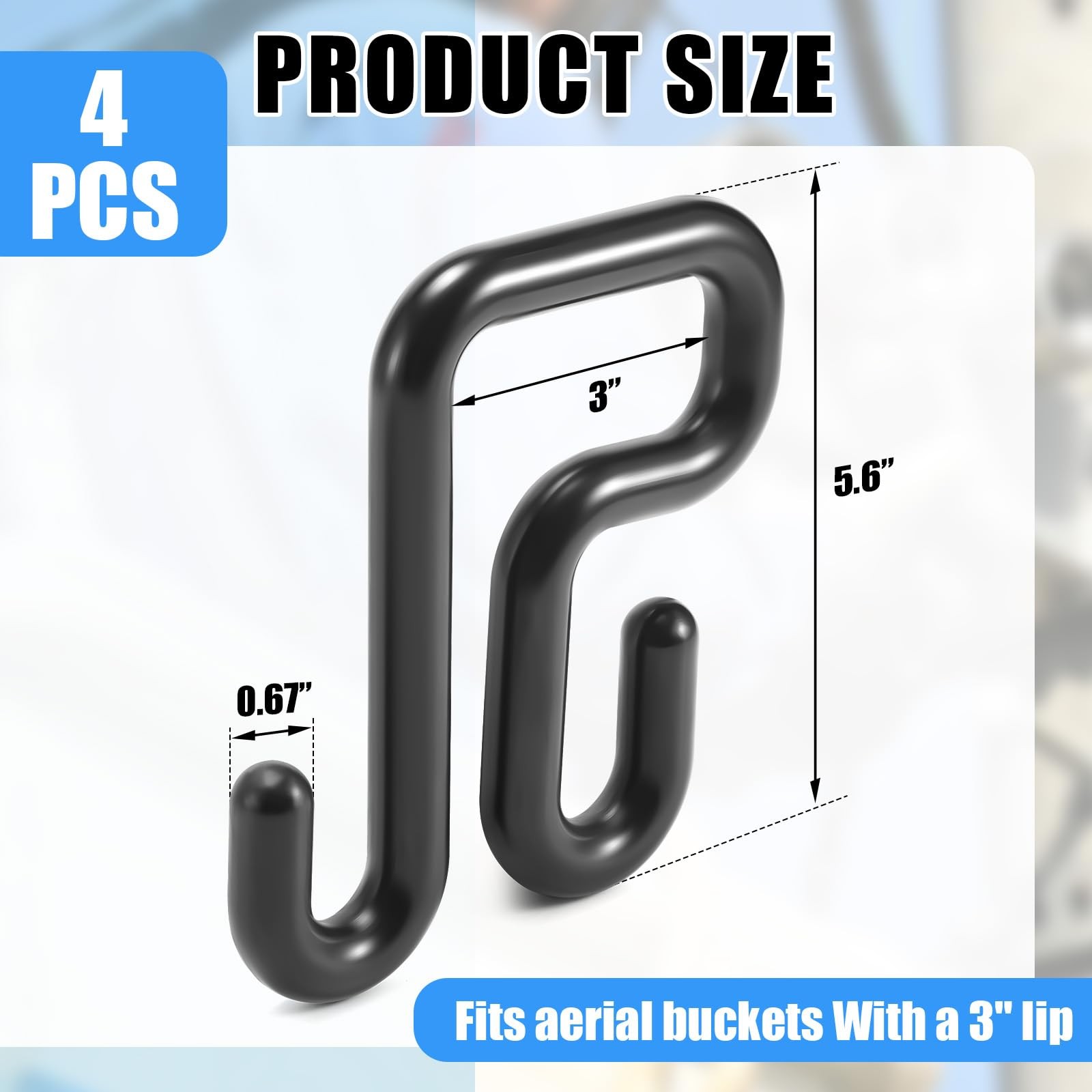 Lineman Bucket Hooks 4PCS 3 Inch Tool Holder 35lb Load Capacity gallery