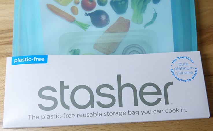 Stasher 3 Half 1/2 Gallon Reusable Silicone Storage Bags Plastic Free Aqua NEW gallery