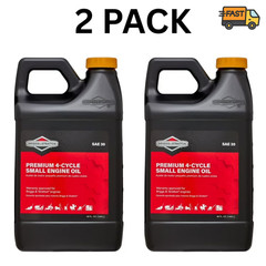 2 Pack Briggs & Stratton SAE 30 4-Cycle Engine Oil 48 oz Lawn Mower Oil