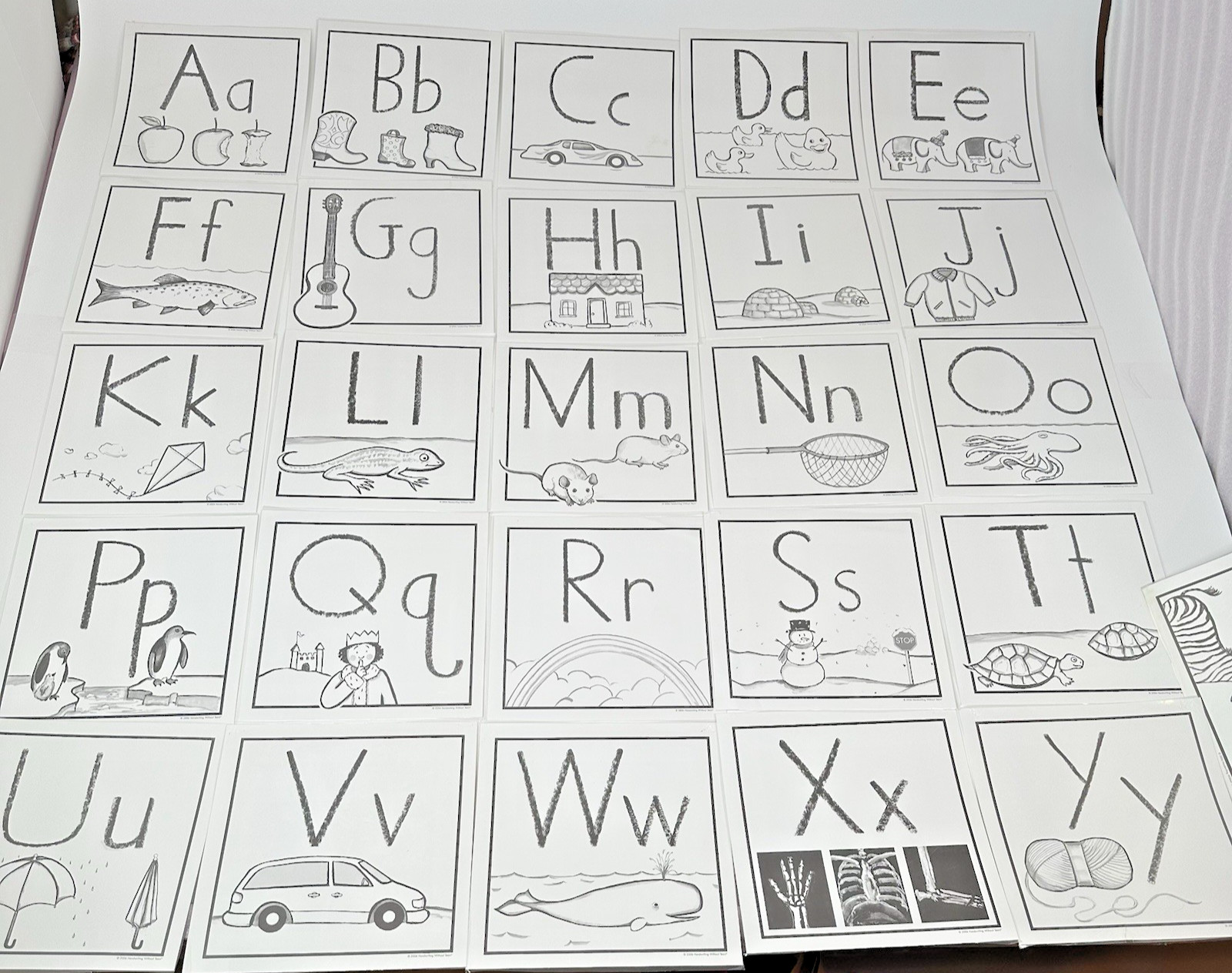 Handwriting Without Tears Alphabet Cards Complete A-Z Full Set Laminated Used gallery
