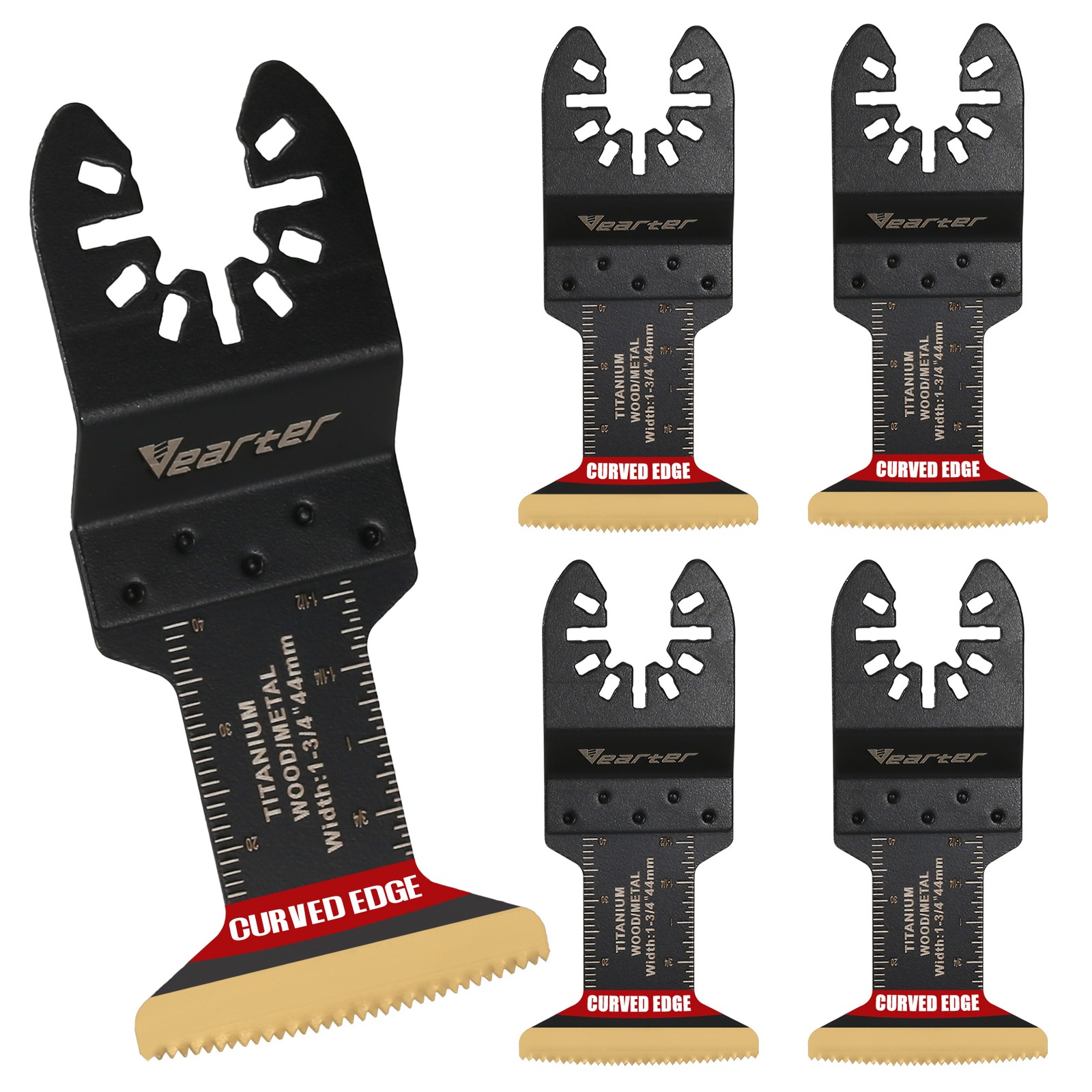 Vearter 5Pcs 44mm Bi-Metal Multi Tool Oscillating Saw Blade Wood Metal Cutter gallery