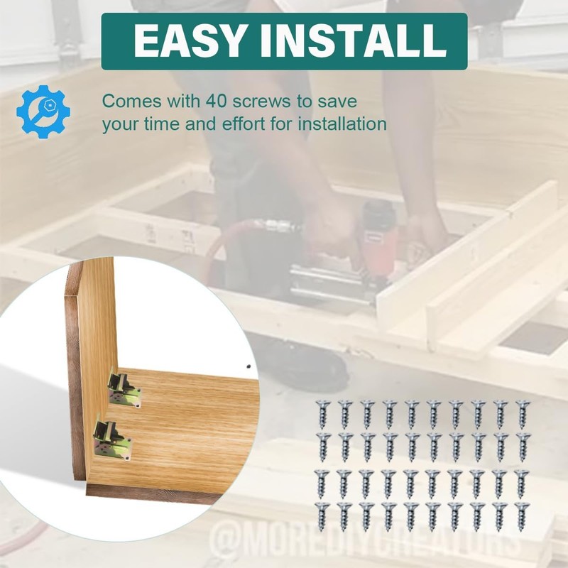 4 Psc Foldable Bracket,Heavy Duty Foldable self Locking Hinge 90 Degrees Folding gallery