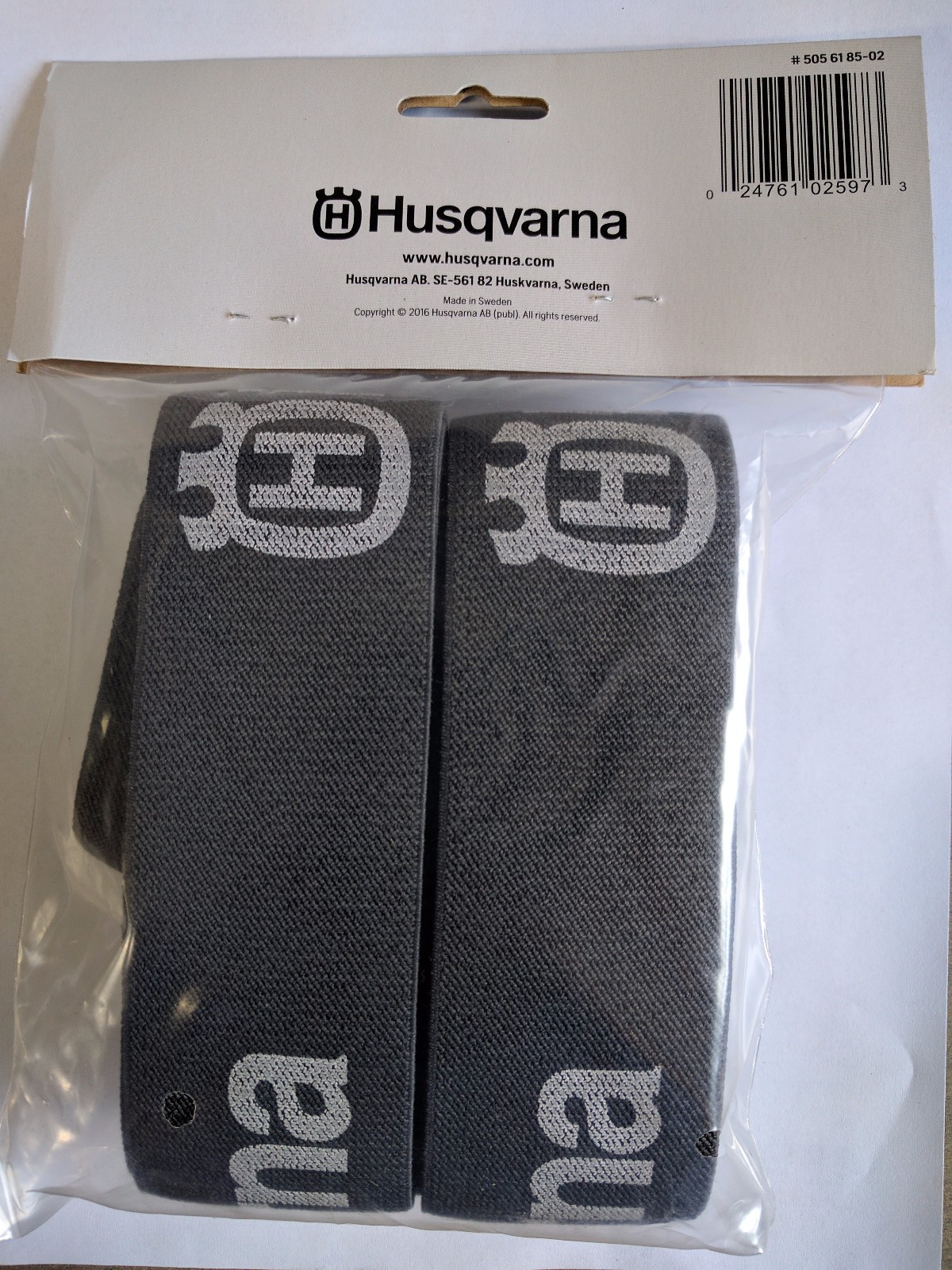 NEW 2" Husqvarna Gray Adjustable Clip On Suspenders For Pants or Chaps 596297801 gallery