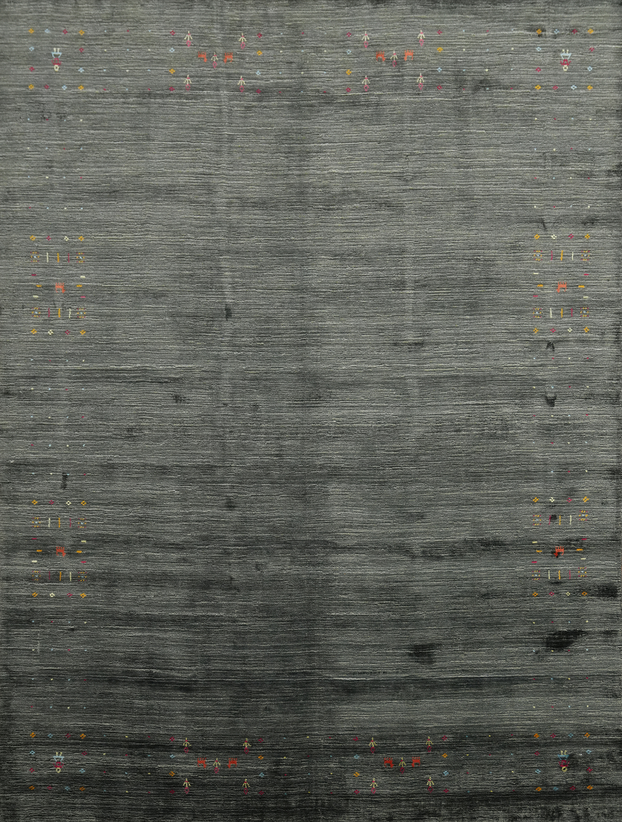 Timeless Gabbeh Design High-quality Green Hand-knotted Wool Rug 8x10 ft gallery