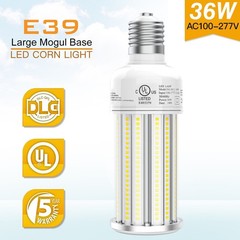 5000K Daylight, E39 Mogul Base, 36W LED Corn Light Bulb Warehouse High Bay Lamps