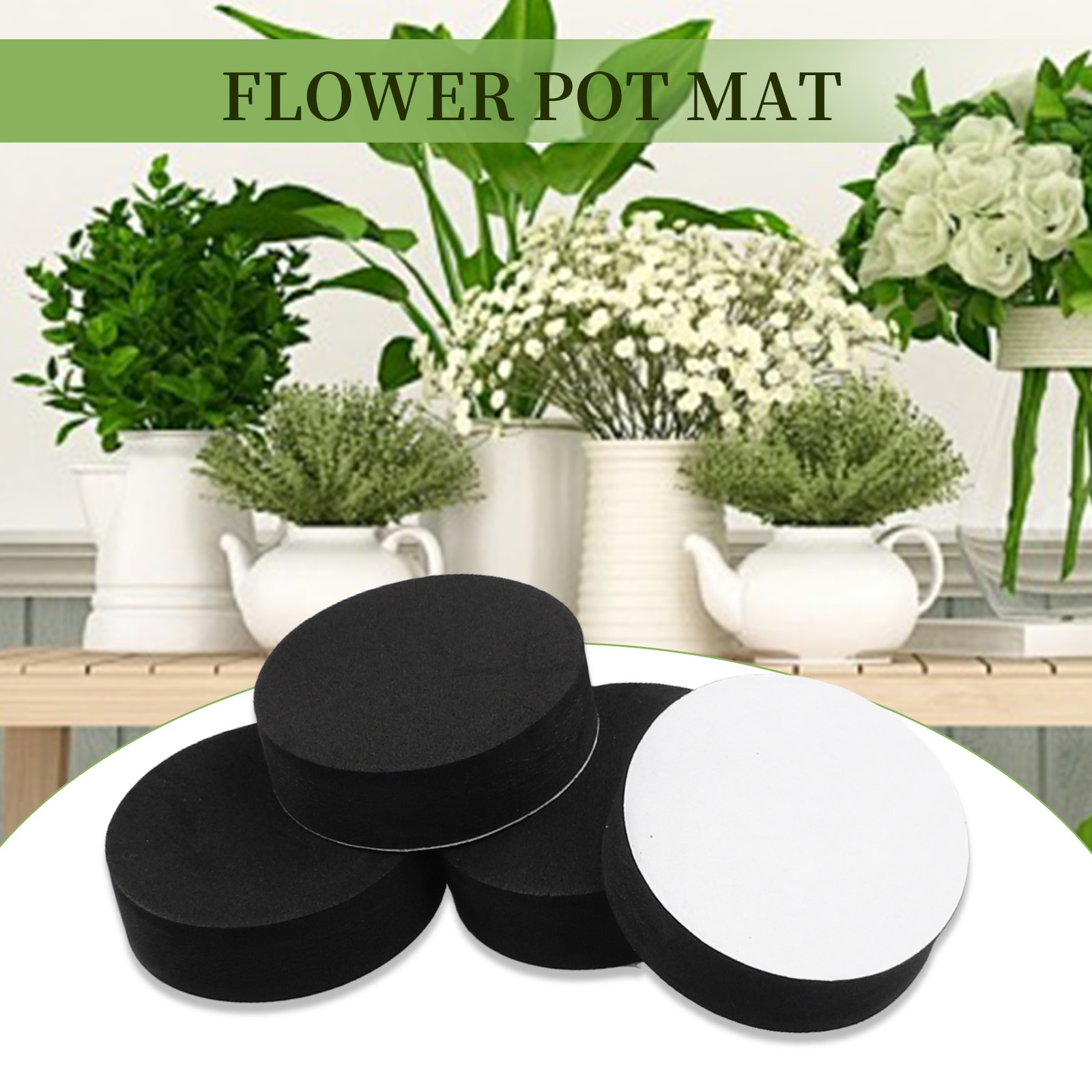 48Pcs Plant Risers Natural Rubber Flower Pot Mat for7610 gallery