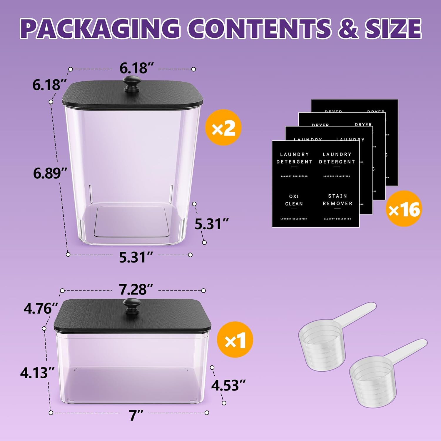Moforoco 3 Pack Laundry Pods Container, Clear Laundry Room Organization Containe gallery