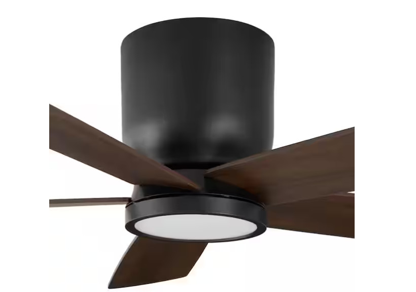 Home Decorators Britton 52" Ceiling Fan with LED Light/Remote - Matte Black gallery